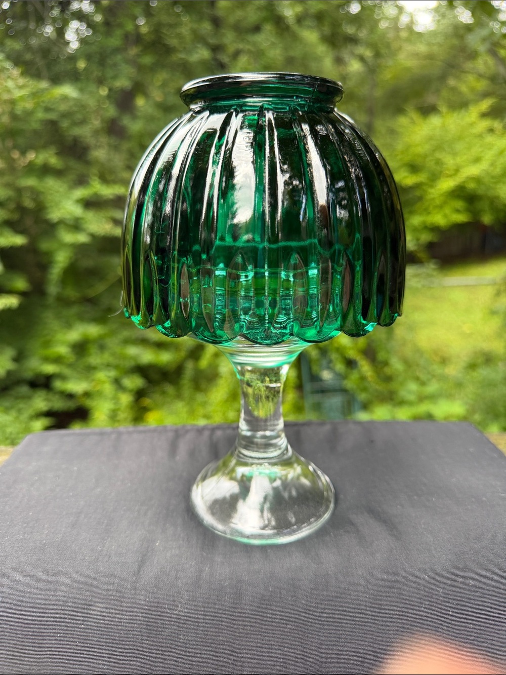 Indiana glass 2 piece fairy lamp
